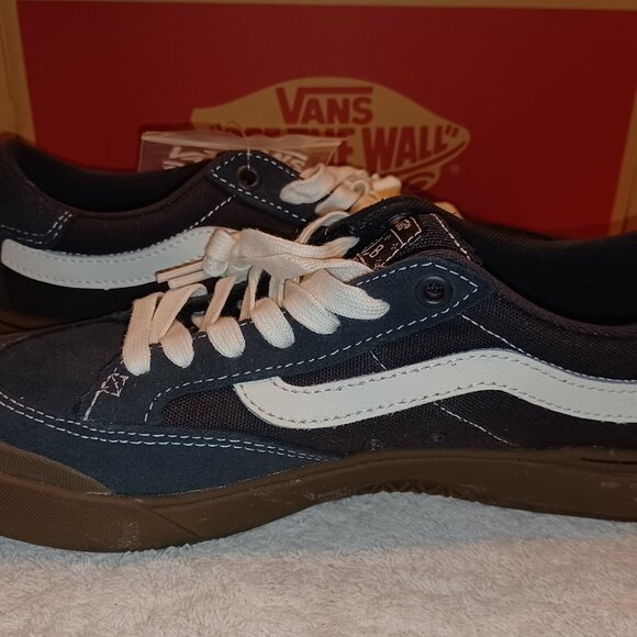 Vans Men's 7/Women's 8.5 Berle Pro Canvas Suede Skate Black Dark Gum - Picture 11 of 13